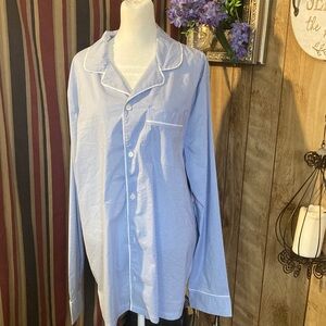 Tommy John Blue Button-Down Pajama Top